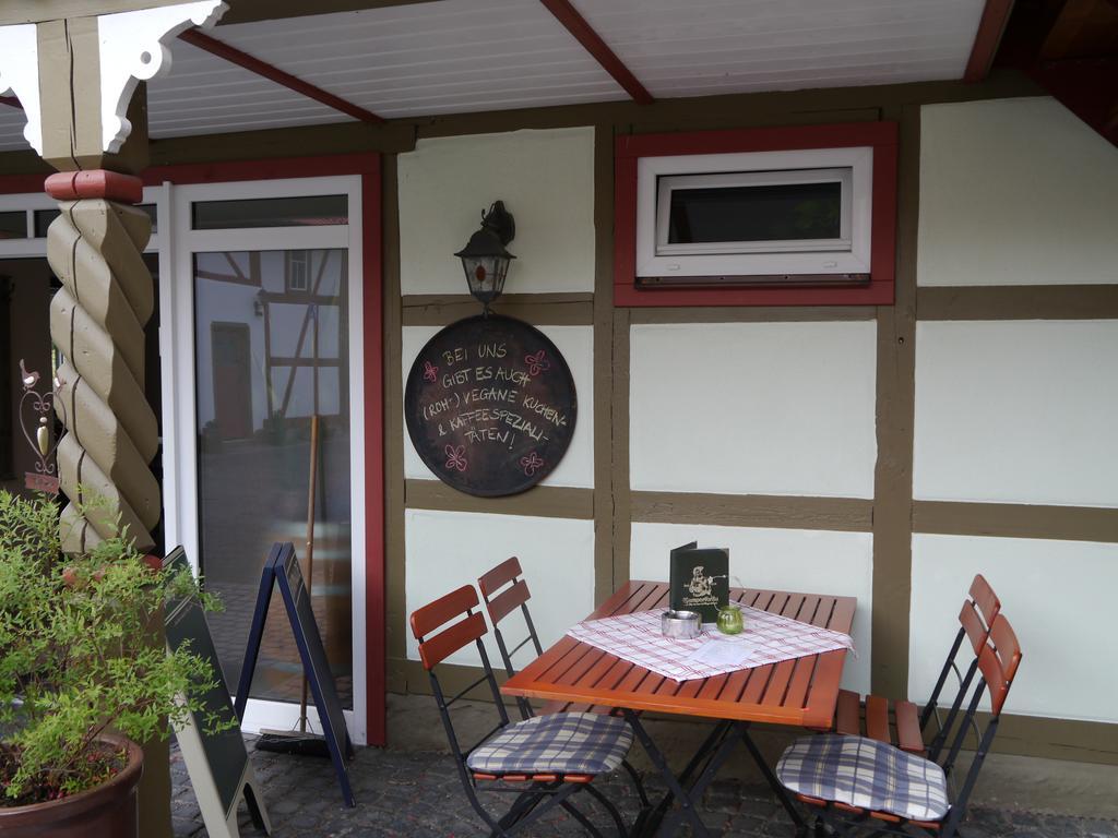 Cafe Im Hof- Bed & Breakfast Streufdorf Exteriör bild