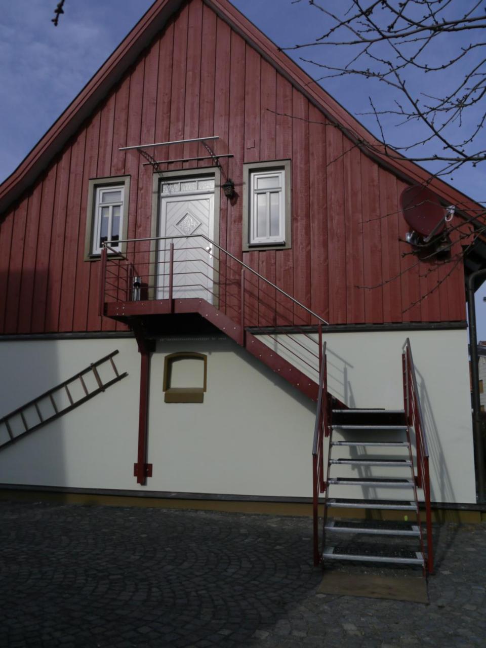 Cafe Im Hof- Bed & Breakfast Streufdorf Exteriör bild